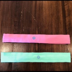 💚💖neon lululemon headbands💖💚
